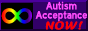 A purple button that says Autism Acceptance NOW!